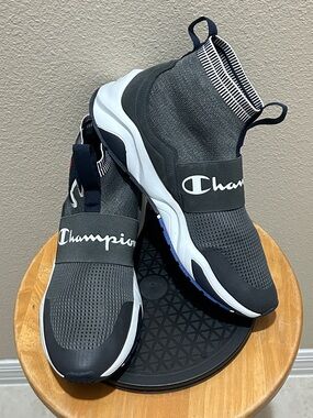 Champion Men’s Rally Pro Dark Gray Knit Slip-On Shoes